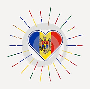 Moldavsko srdce vlajka z krajiny 
