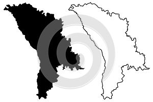 Moldova map vector