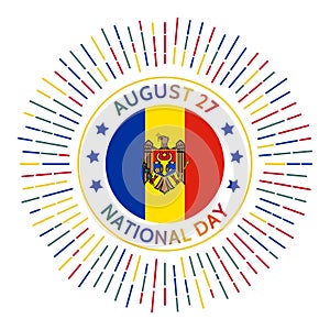 Moldova national day badge.