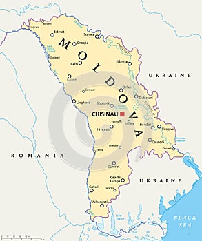 Moldova Political Map photo