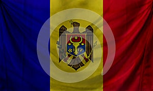 Moldova Wave Flag Close Up