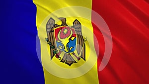 Moldova . Waving flag video background