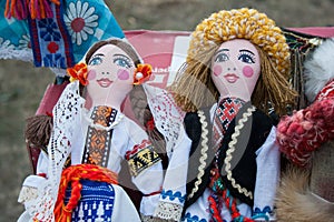 The Moldovan dolls of men and women photo