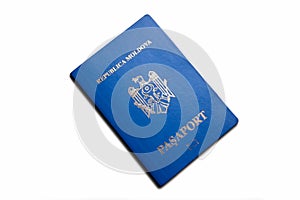 Moldovan passport isolated on a white background
