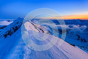 Moldoveanu Peak in winter photo