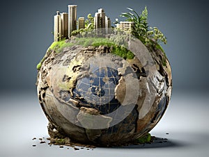 Moldy earth illustration