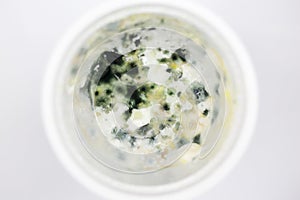 Moldy yogurt, food