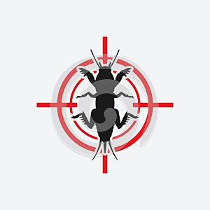 Mole cricket icon red target