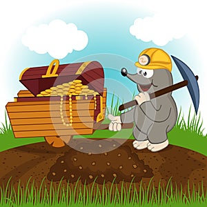 Mole dug treasure