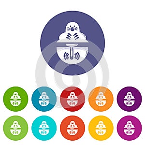 Mole icons set vector color