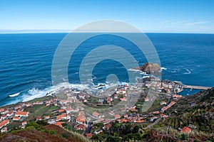 Mole islet in Porto Moniz in Madeira photo