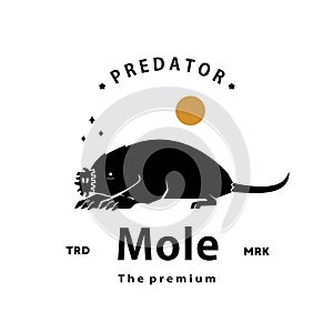 mole logo vector outline silhouette art icon