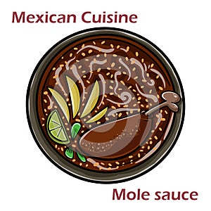 Mole - mexican spicy food traditional in Mexico