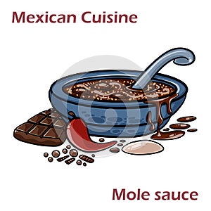 Mole - mexican spicy food traditional in Mexico