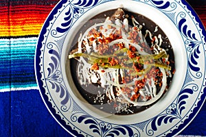 Mole Mexicano, Poblano mole ingredients, mexican spicy food traditional in Mexico photo