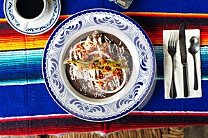 Mole Mexicano, Poblano mole ingredients, mexican spicy food traditional in Mexico photo