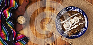 Mole Poblano Enmoladas Mexico Panoramic