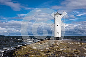 Mole in Swinemuende on the island Usedom