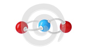 Molecular atom model on white background. Chemical structure
