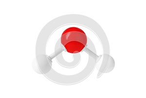 Molecular atom model on white background. Chemical structure