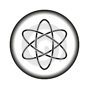 Molecular atom neutron laboratory icon. Vector illustration. EPS 10.