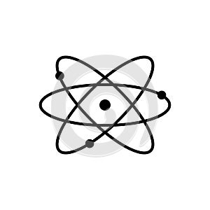 Molecular atom neutron laboratory Icon Vector physics science model for your web site design, logo, app, UI. illustration