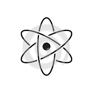 Molecular atom neutron laboratory Icon Vector physics science model for your web site design, logo, app, UI. illustration