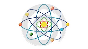 Molecular Atomic Structure Symbol, vector design Generative AI