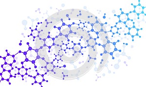 Molecular background. Hexagon chemical structures, medical design. Web presentation science backdrop. Biotechnology