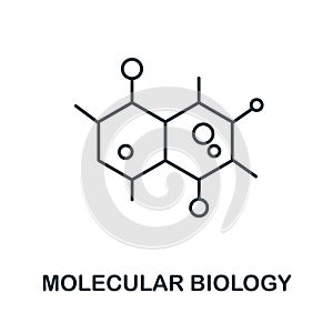 Molecular Biology icon. Line element from bioengineering collection. Linear Molecular Biology icon sign for web design