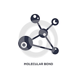 molecular bond icon on white background. Simple element illustration from education concept