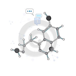 Molecular Chain Chemistry Logo Icon Thin Line