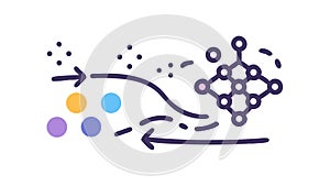 Molecular Chemical Structure Vector Icon, vector design Generative AI