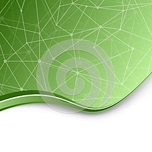 Molecular chemistry green background template