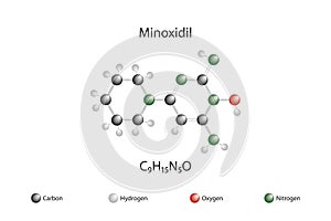 Molecular formula of minoxidil.