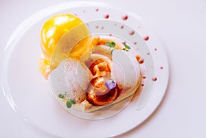 Molecular gastronomy creativity modern cuisine, beautiful food d