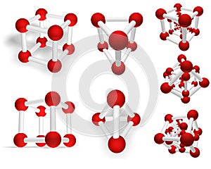 Molecular grid of a geometrical figure