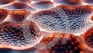 Molecular Matrix in a 3D Rendering of Complex Structures, generative ai