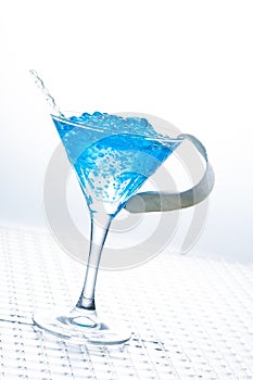 Molecular mixology - Cocktail with caviar photo