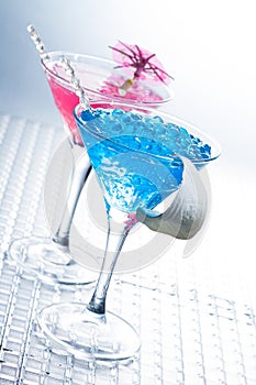 Molecular mixology - Cocktail with caviar photo