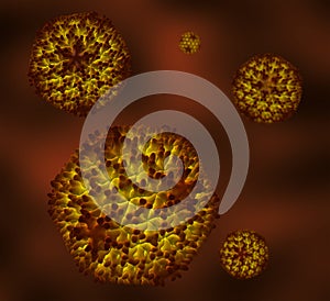 Molecular model of avian virus photo