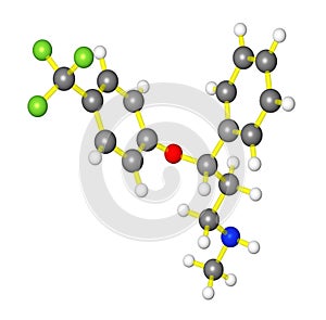 Molecular model of fluoxetine