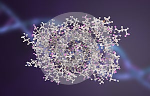 Molecular model of interferon-alpha photo