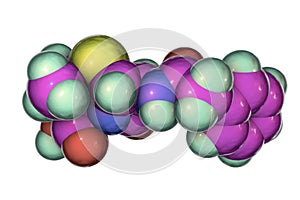 Molecule of penicillin antibiotic photo