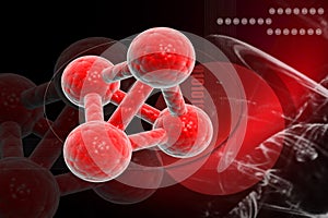 MOLECULAR MODEL in red