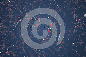 Suxamethonium molecule. Ball-and-stick molecular model. Chemistry related 3d rendering photo