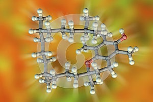 Molecular model of vitamin E, alpha-tocopherol