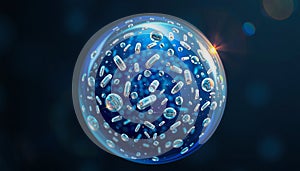 Molecular Network in Blue Sphere