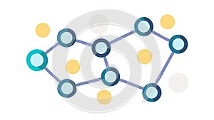 Molecular Network Structure Icon - Science, Connection Data Visualization, vector design Generative AI