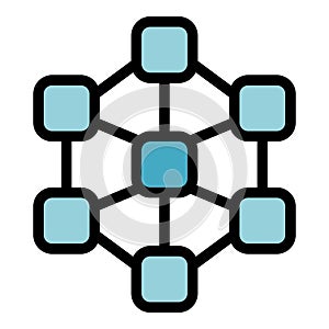 Molecular ozone icon vector flat